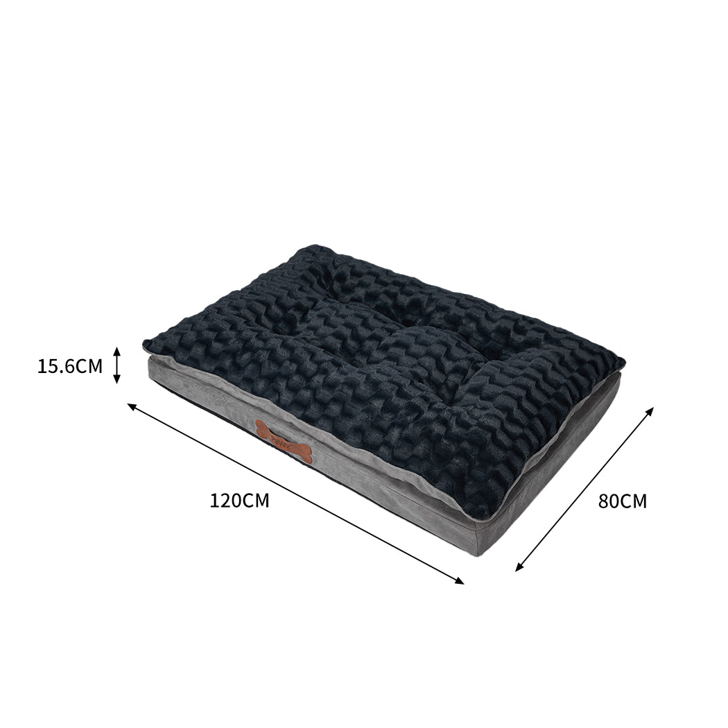 Dog Calming Bed Warm Soft Plush Comfy XL Grey X-Large-1864184509147254786