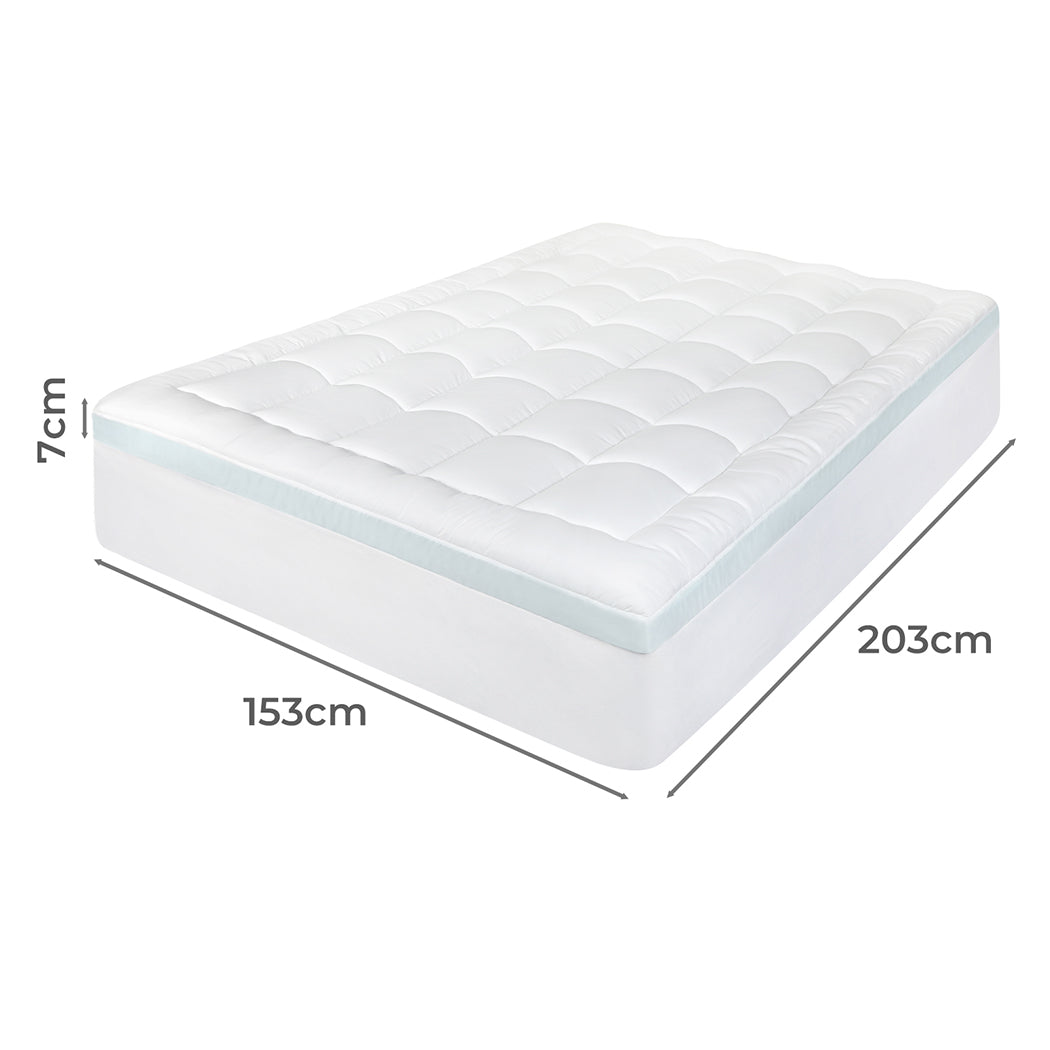 Dreamz Gel Memory Foam Mattress Topper 8cm Queen Size-2050056897771474946