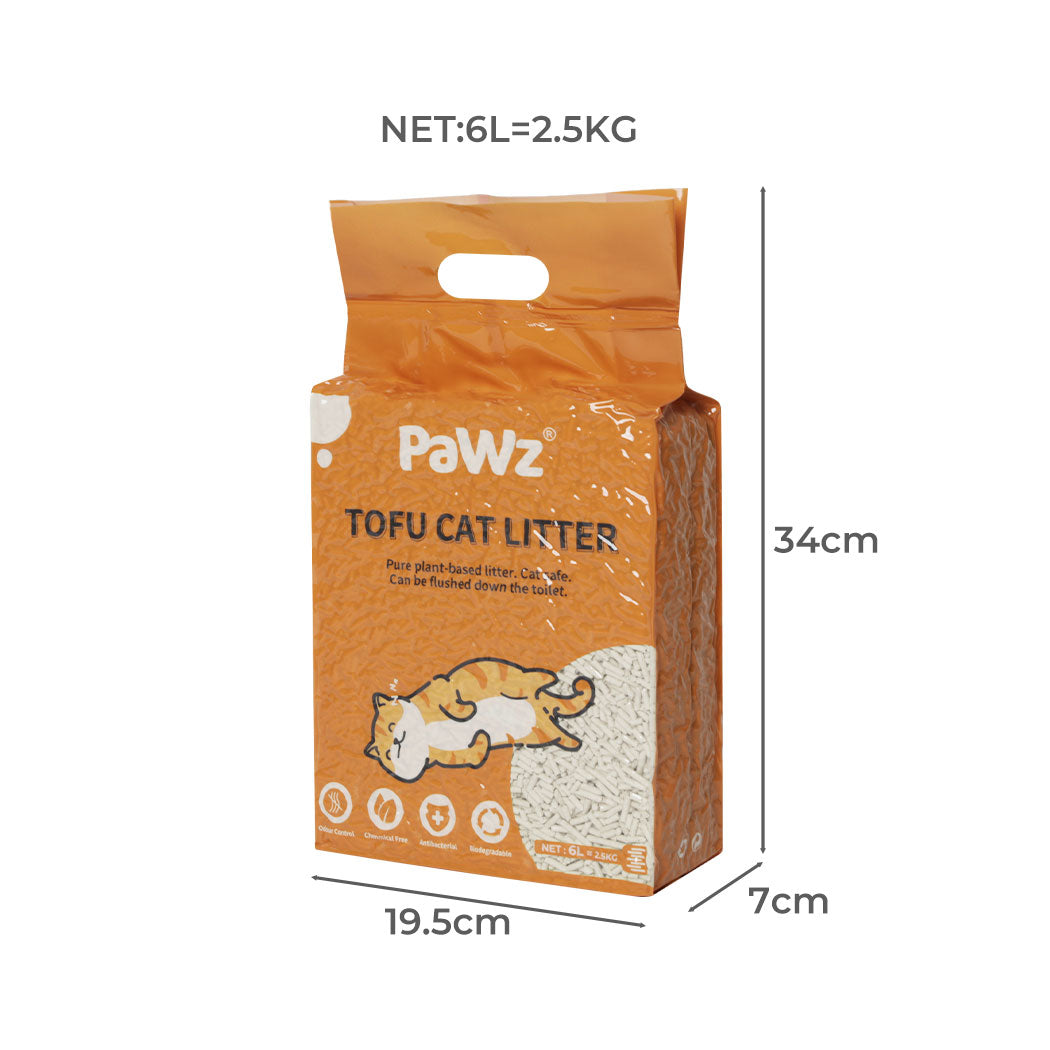 PaWz 2.5kg Tofu Cat Litter Clumping Natural x12-2006732852439420930