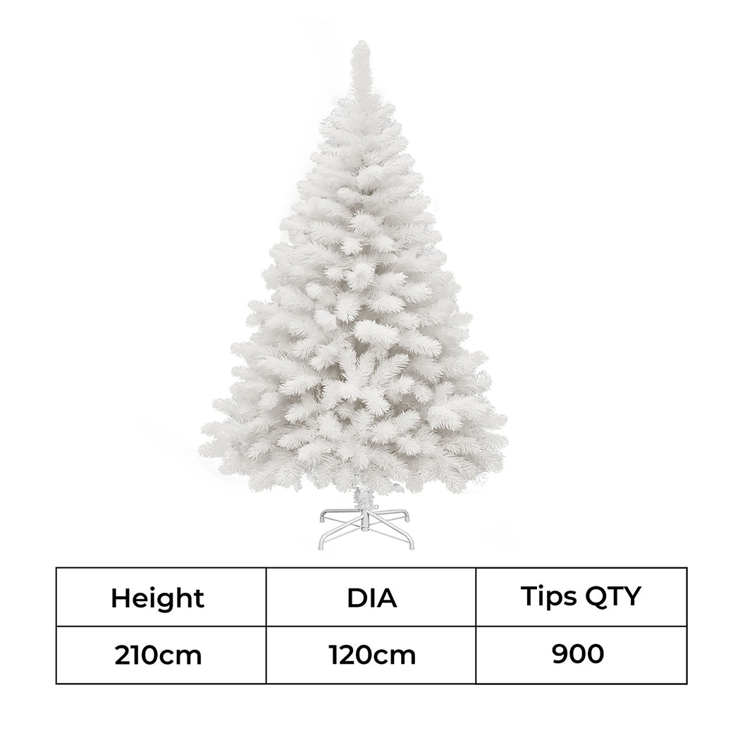 Santaco 2.1M 900 Tips White Christmas Tree-1950770005436141570