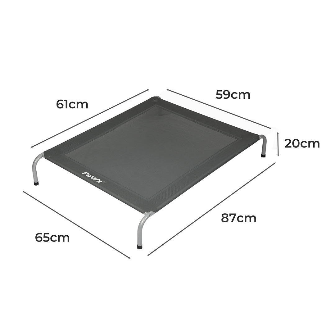 PaWz Elevated Trampoline Pet Bed Dog M Grey Medium-1864184561219538946