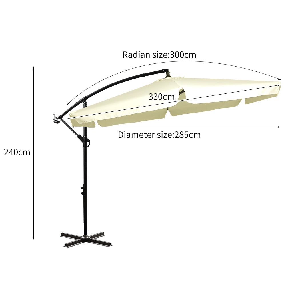 Mountview 3M Outdoor Umbrella Beach Beige Without Base-1864184448094965760