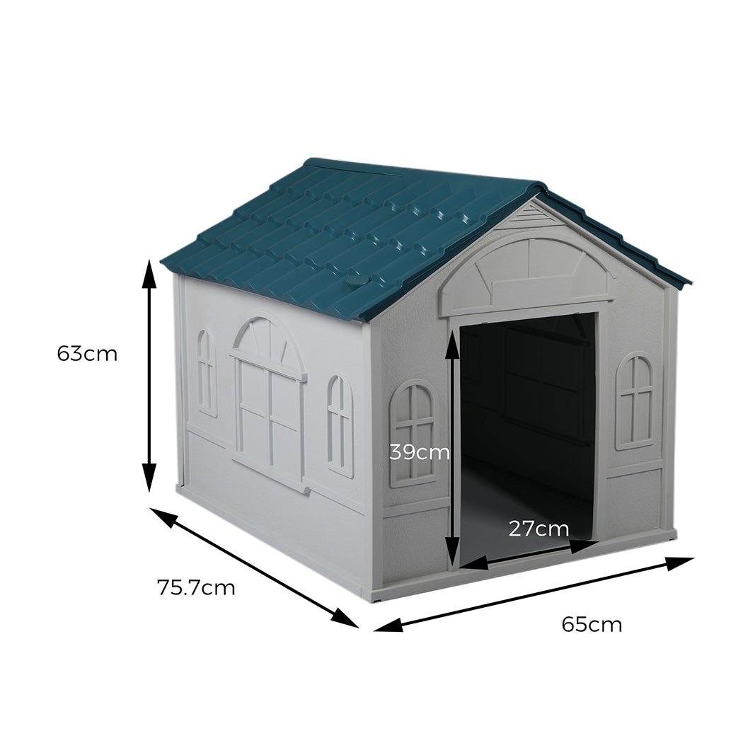 PaWz Dog Kennel Outdoor Indoor Pet Plastic L Blue-2018816810425651202