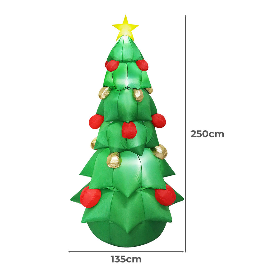 Santaco 2.5M Inflatable Christmas with Led Lights-1950769999450869762