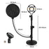 Levede Desktop Microphone Stand Adjustable Pop Filter Shock Mount Base Kit Black-2050056791613640706