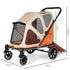PaWz Dog Stroller Pet Pram Fold Shock Absorbing Wheels Outdoor Travel Orange-2100034992682962946