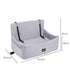 Pawz Large Dog Car Seat Booster Plush Dual-Side Portable Travel Bed Grey-2100034993228222466