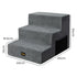 Pawz 3 Steps Pet Stairs Dog Ramp High Density Foam Grey-2006733392930017282