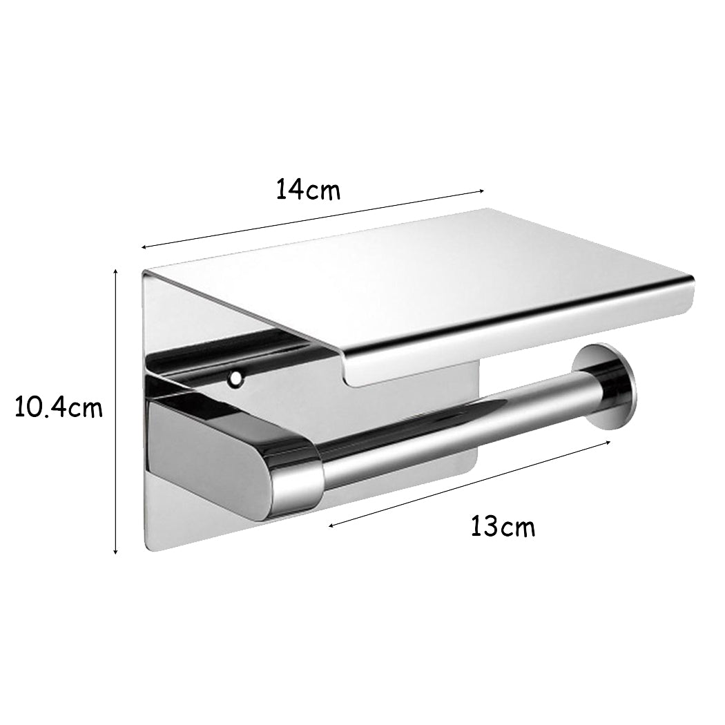 Toilet Paper Holder Roll Bath Tissue Silver-1864184248668393474