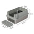 Pawz Stainless Steel Large Semi-Enclosed Cat Litter Box-2050056807145148418