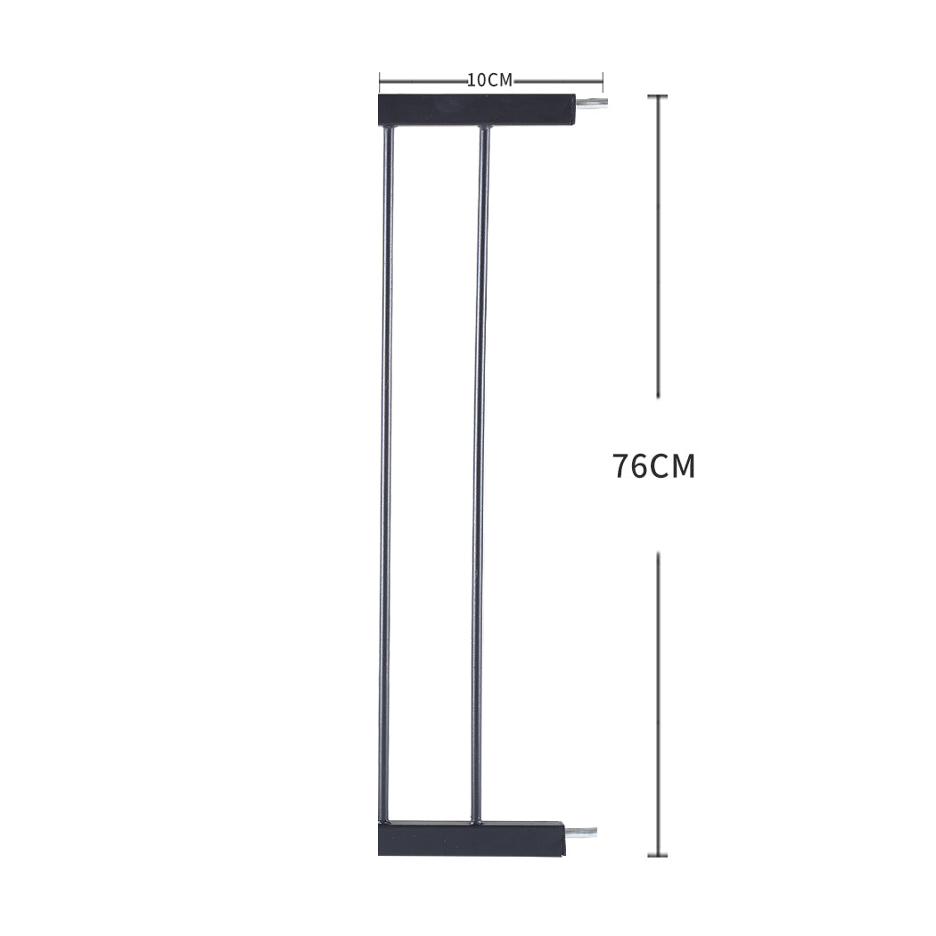 Levede Baby Safety Gate Adjustable Pet Black 10cm Extension-1864183161085366274