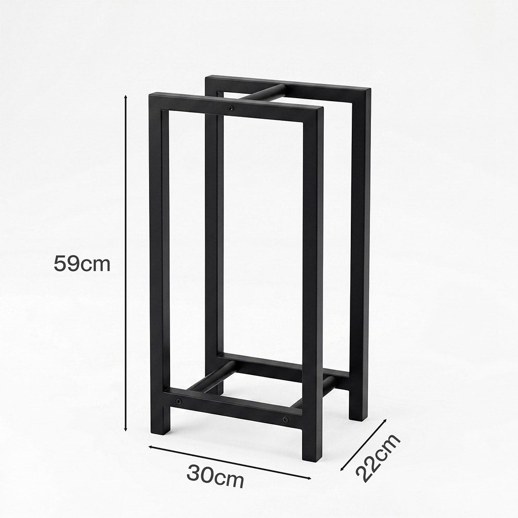 Levede Firewood Rack Metal Outdoor Storage Log Holder Fireplace 30 x 22 x 59cm-2072893555432624130