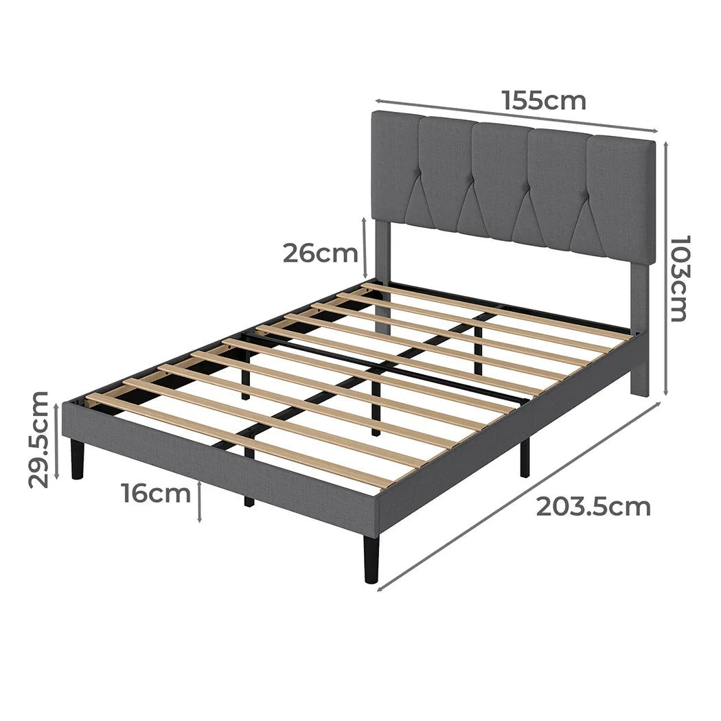 Levede Bed Frame Upholstered Platform Mattress Base Queen-2050056907854581762