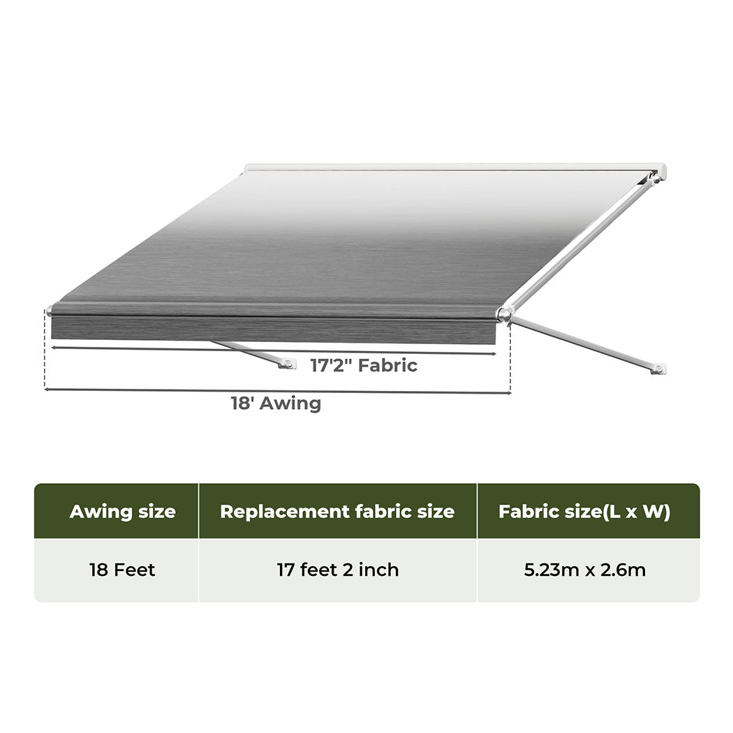 Manan 18FT RV Awning Fabric Replacement 18.05oz Caravan-1894516800180326402