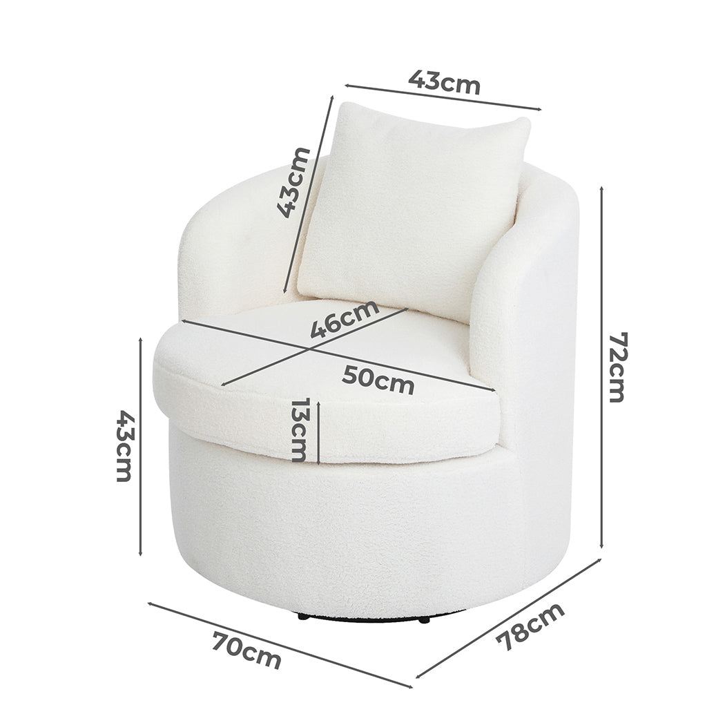 Levede Fleece Swivel Chair