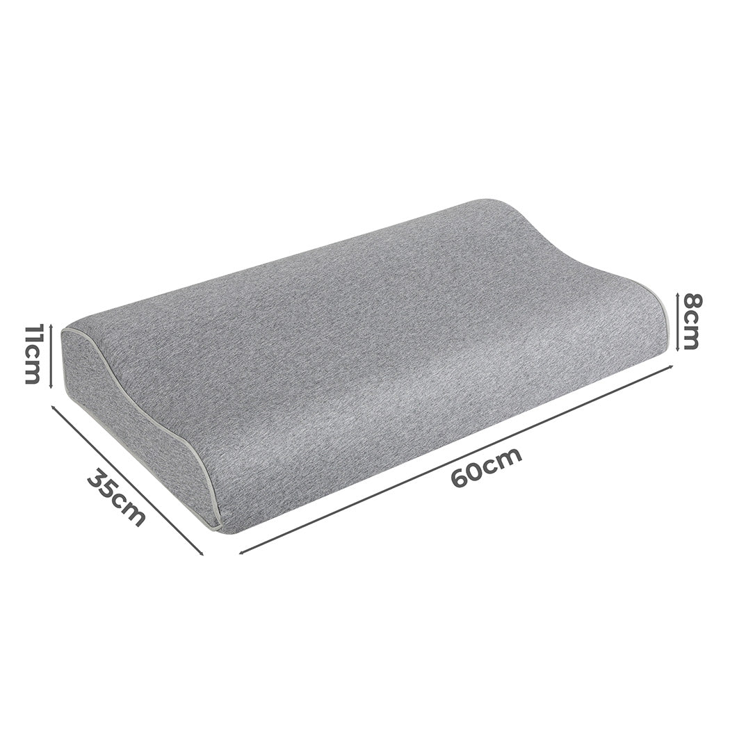 Dreamz Memory Foam Pillow Pillowcase Supprt Grey Rebound-1910149780055658498