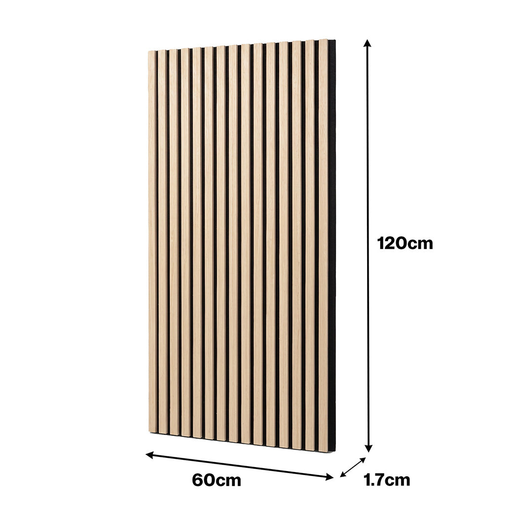 Levede Acoustic Wall Panels 4pc NRC>0.7 120 x 60cm for Interior Wall Decor Oak-2100035037213888514