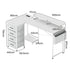 Levede L Shaped Gaming Desk with Storage Drawers White-2050056895770791938