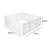 BoPeep Large Baby Playpen HDPE Safety Fence with 36 Suction Cups Indoor White-2100034971078103042