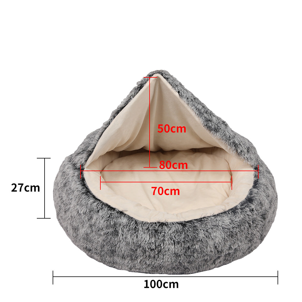 PaWz Pet Dog Calming Bed Warm Soft Plush XL X-Large-1864184528734654466