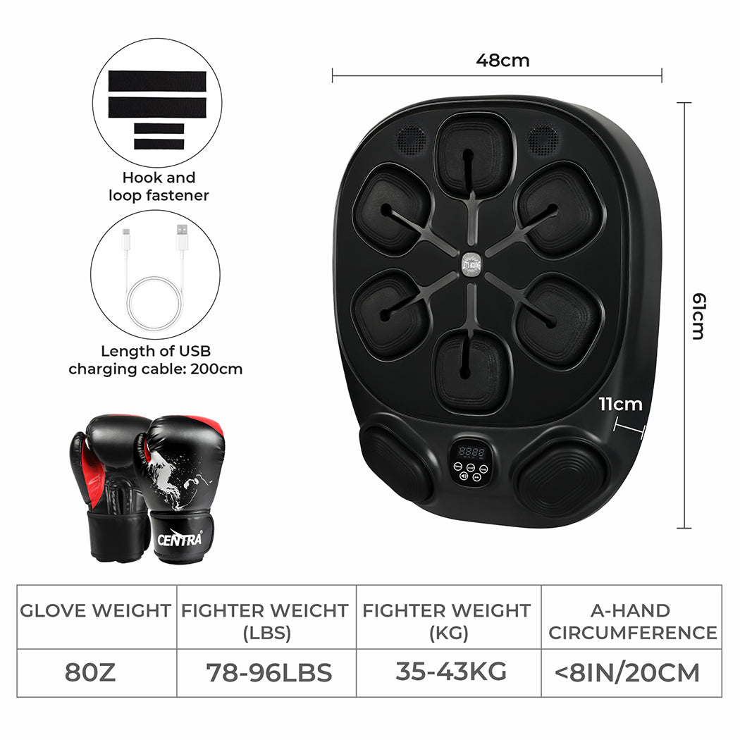 Centra Smart Music Boxing Machine With 8OZ Boxing Glove-1919278365118959618
