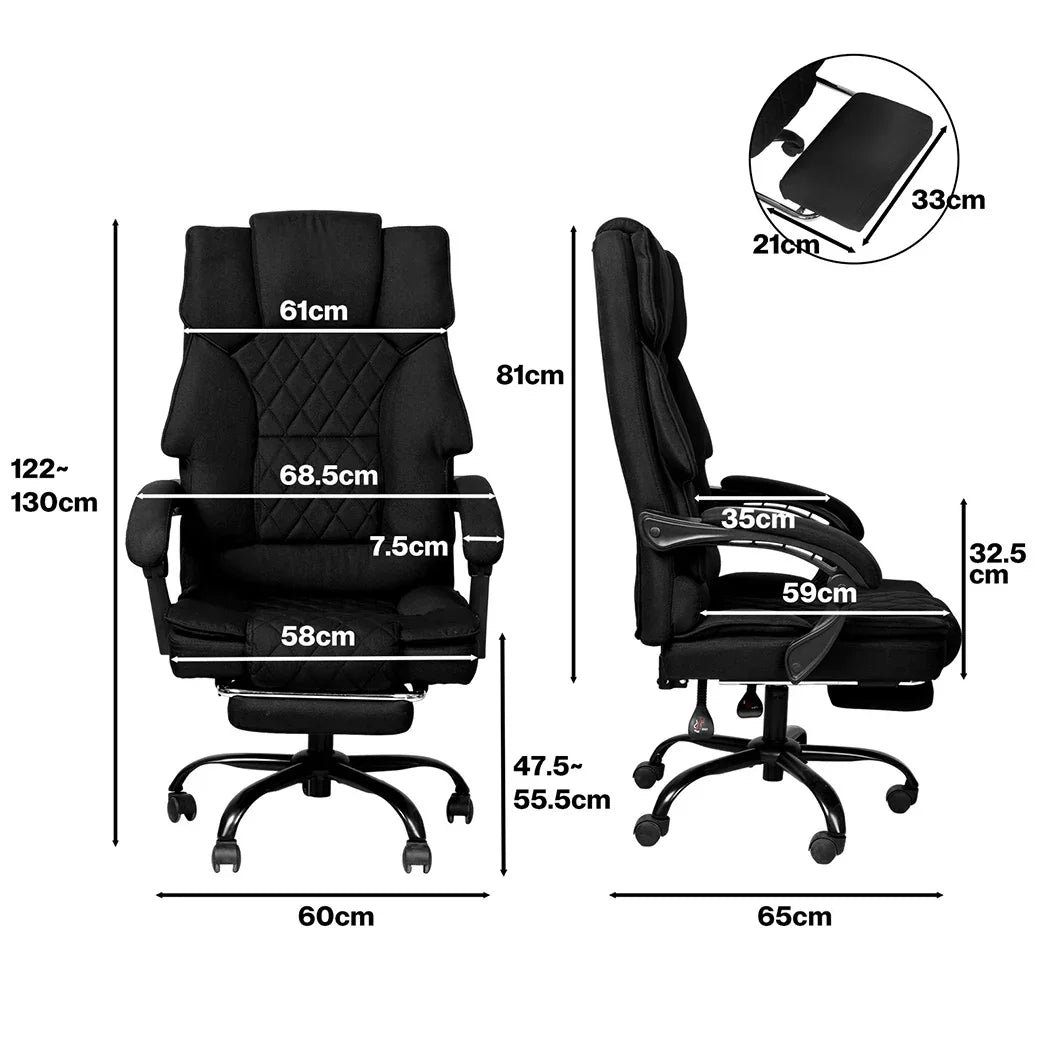 Levede Ergonomic Office Chair Gaming Desk Chair Reclining Footrest Swivel-2050056782864322562