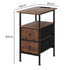 Levede Bedside Table Side Table 2 Drawers Cabinet Brown-2050056916507430914