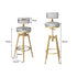 Levede 4x Swivel Bar Stools Kitchen Bar Chair Grey-2018816897059000322