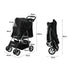 PaWz 4 Wheels Pet Stroller Dog Cat Cage Black-2065254344764297218
