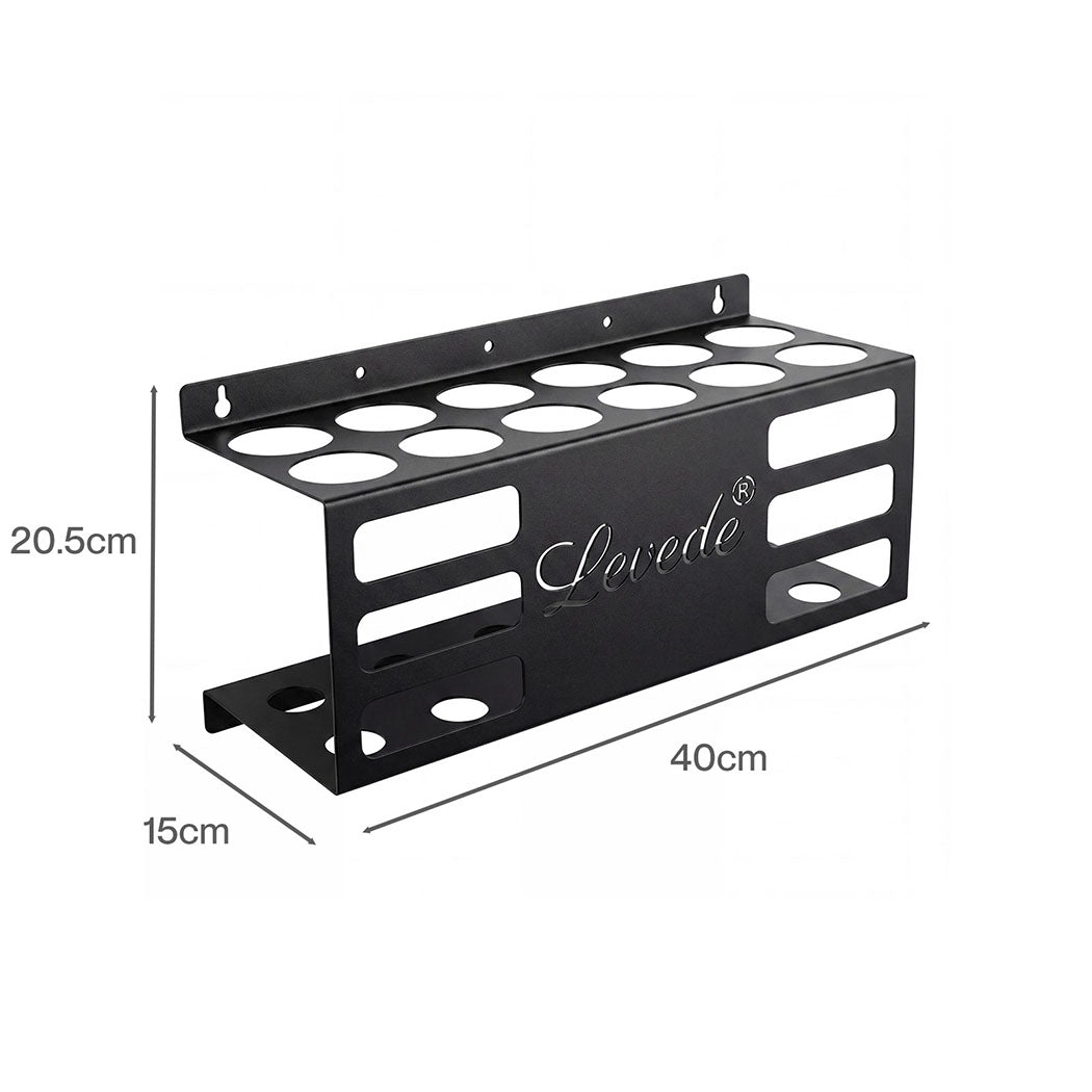 Levede 12 Hole Caulk Holder Wall Mount Silicone Sealant Tube Storage Rack Steel-2100035037025144834