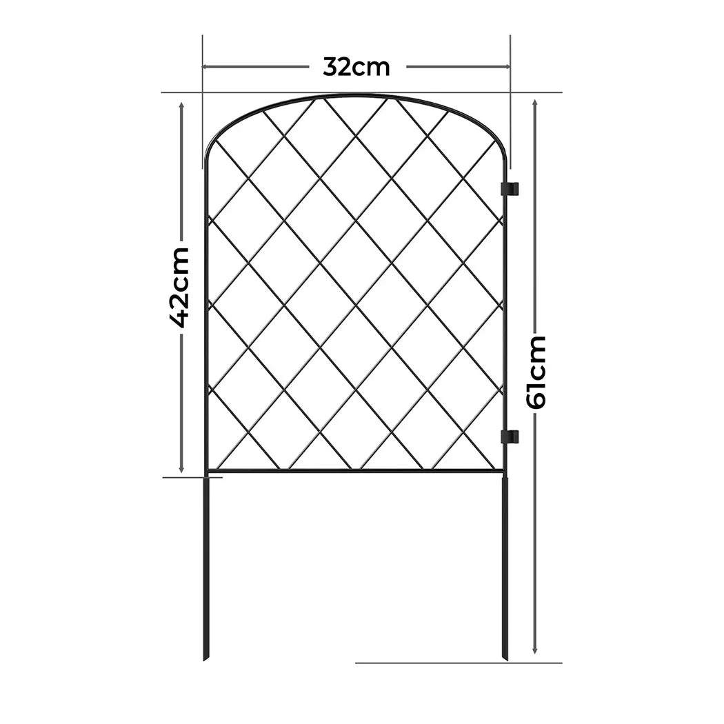 Mountview 10 Pcs Garden Fence Border Rustproof Metal-2050056905207975938