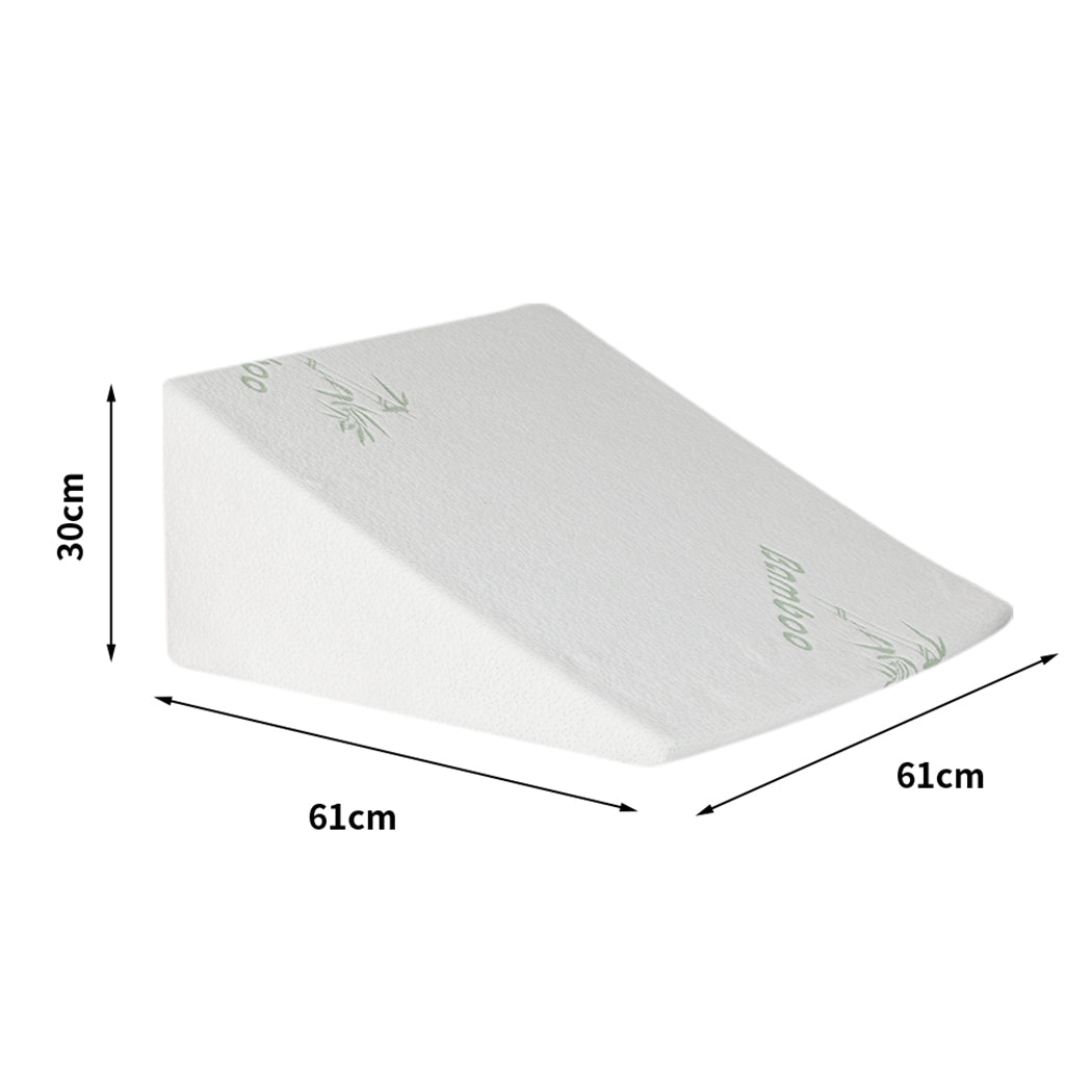 DreamZ Bedding Wedge Pillow Memory Foam White 30-2029387257789681666