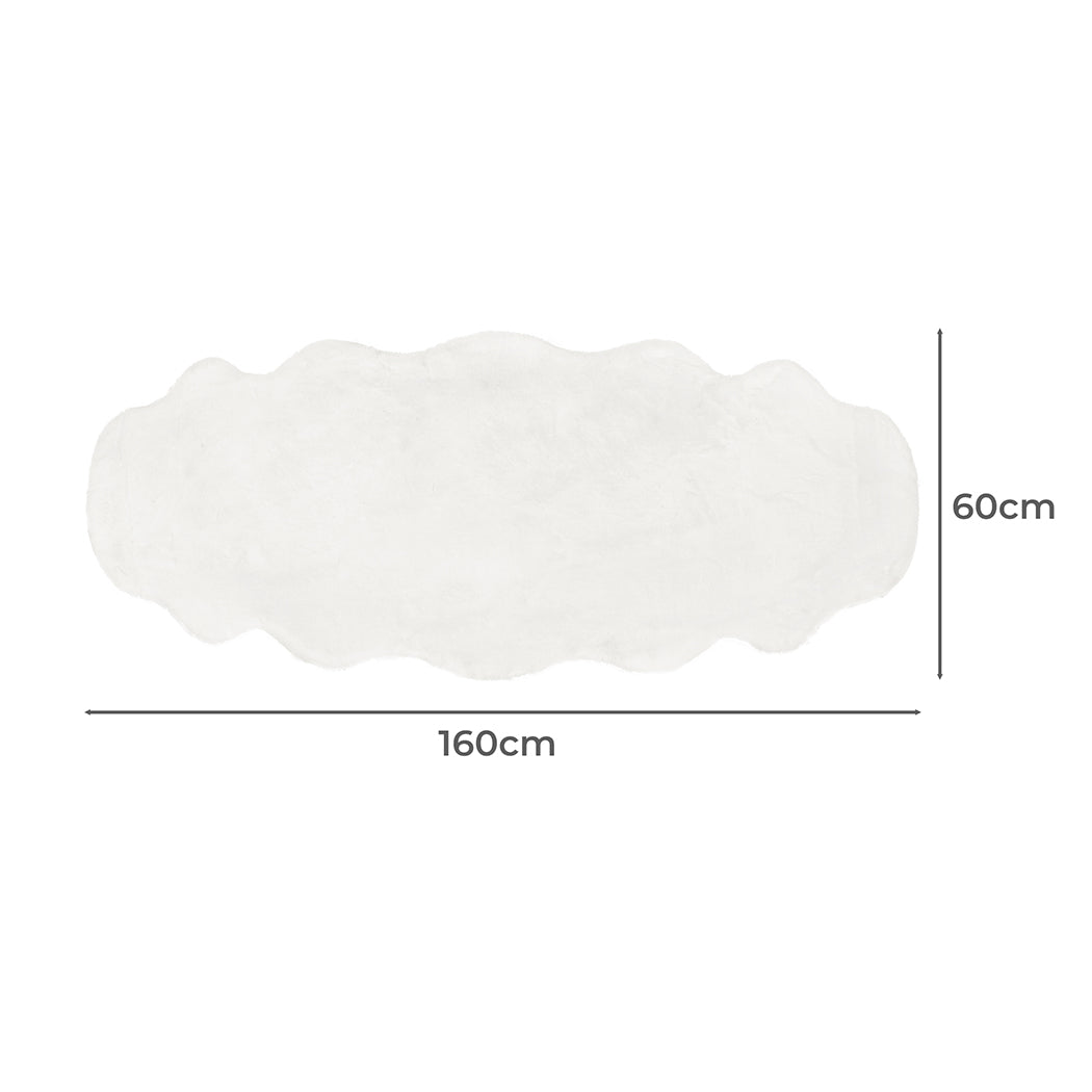 Marlow Floor Rug Area Rugs Cloud Fluffy 60X160cm White-1910113066142535682