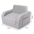 BoPeep Kids Sofa 3-In-1 Fold Out Toddler Chair Teddy Plush for Napping Gray-2109799595457056771