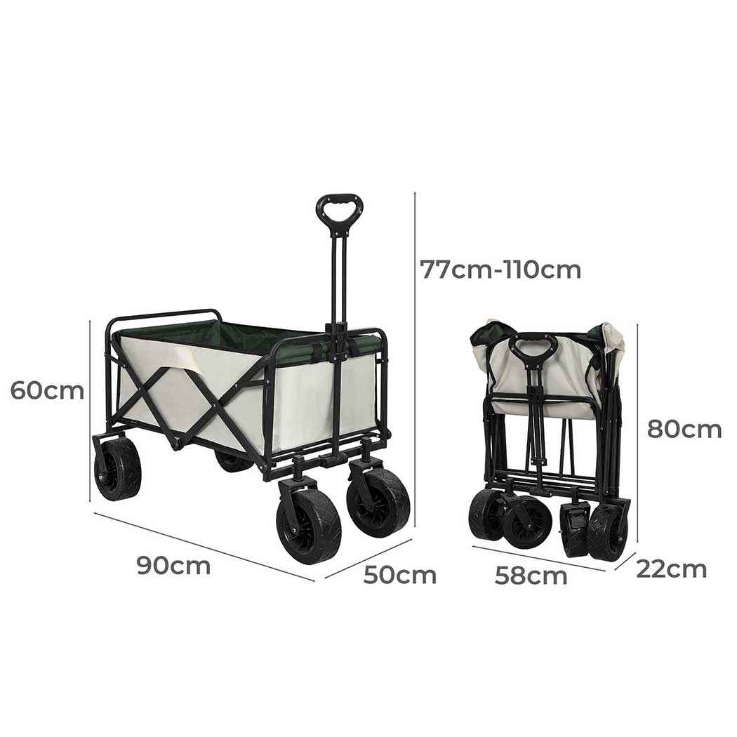Lambu Garden Camping Trolley Outdoor Beige-1942353762999996418