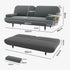LEVEDE  CONVERTIBLE SOFABED WITH USB CHARGE AND SIDE TABLE-2006732844742873090