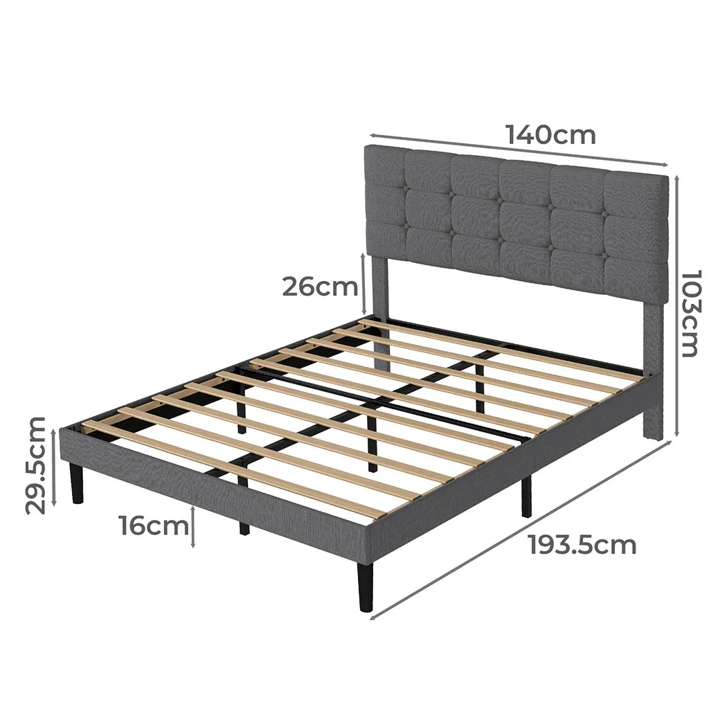 Levede Bed Frame Upholstered Platform Mattress Base Double-2050056908055908354
