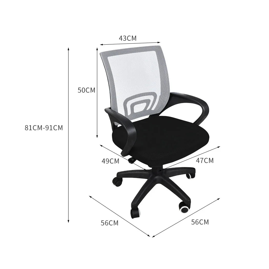 2x Levede Office Chair Gaming Computer Grey-2006733144815964162
