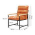 Levede Metal Framed Lounge Chair Velvet in Orange-1919278353270050818