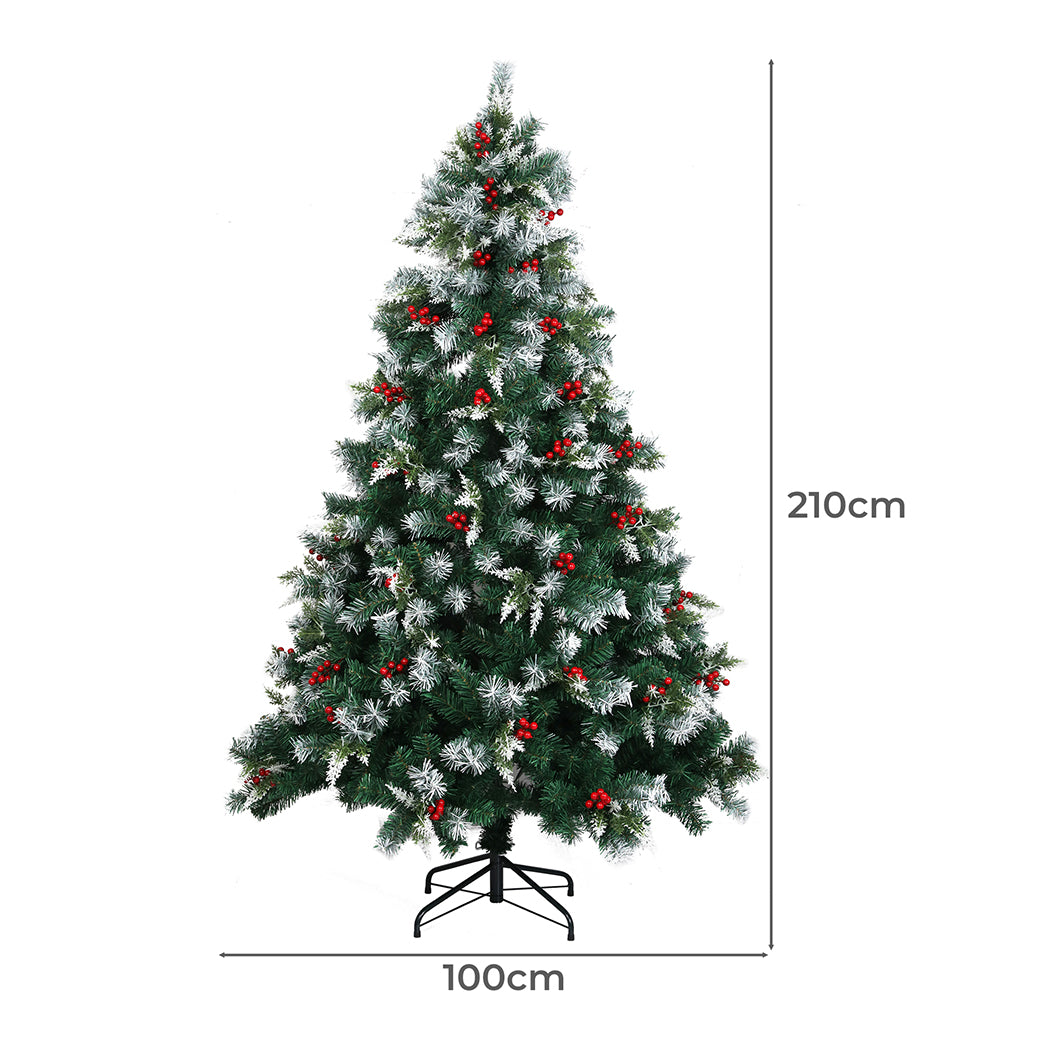 SANTACO Christmas Tree Snow Flocked 2.1M