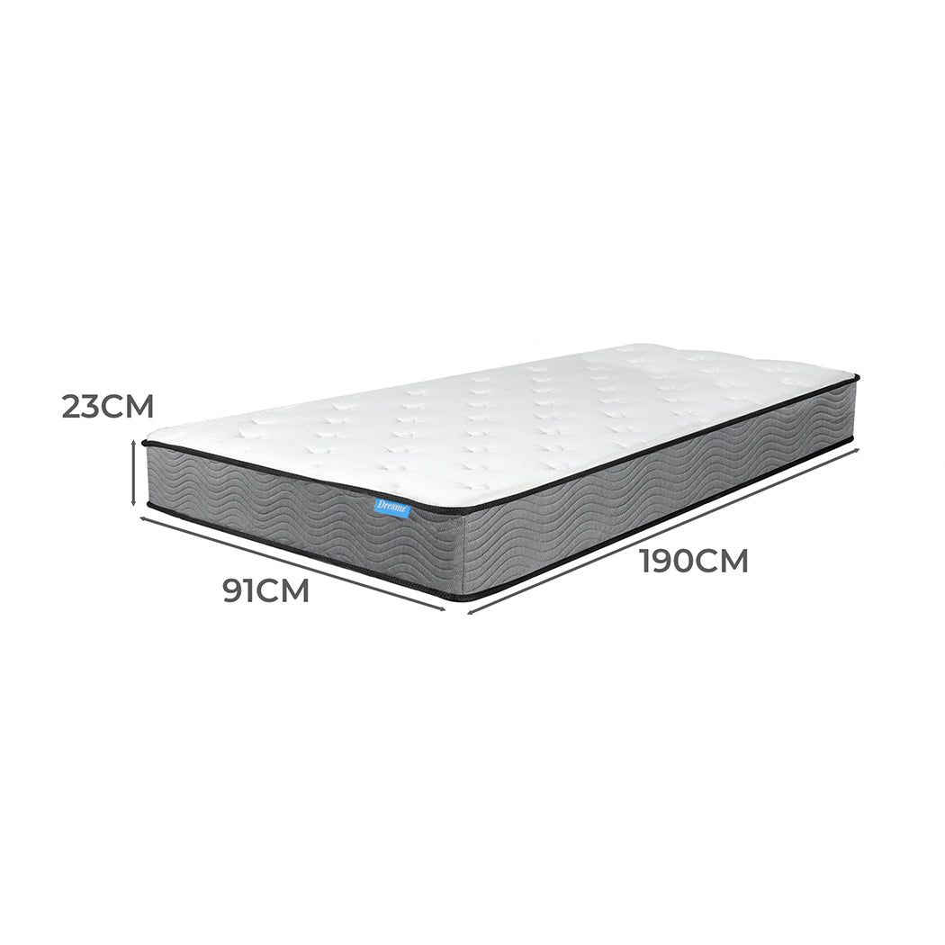 Dreamz Spring Mattress Pocket Bed Top Single-2006733092101951490