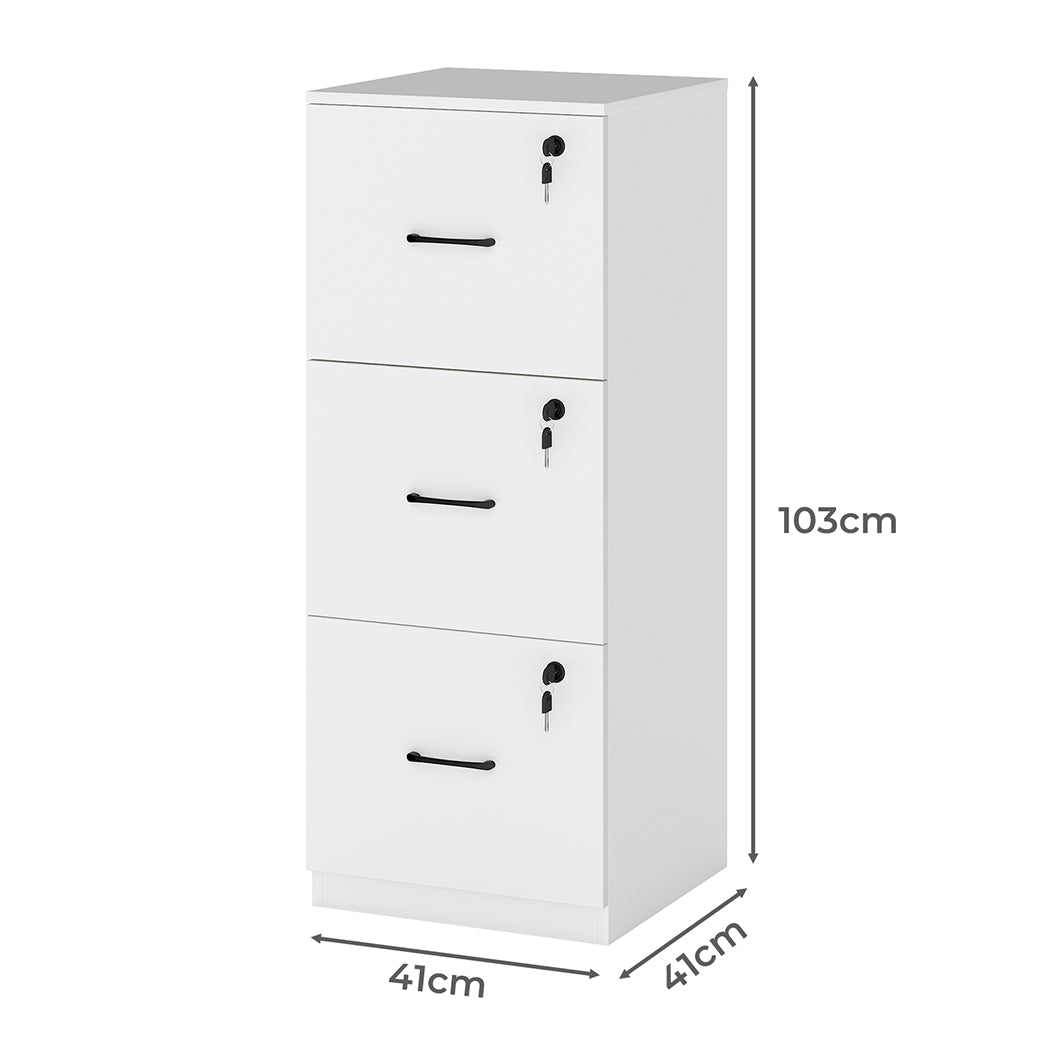 Levede File Cabinet 3 Drawers Filing Storage Cabinet-2050056915383357442