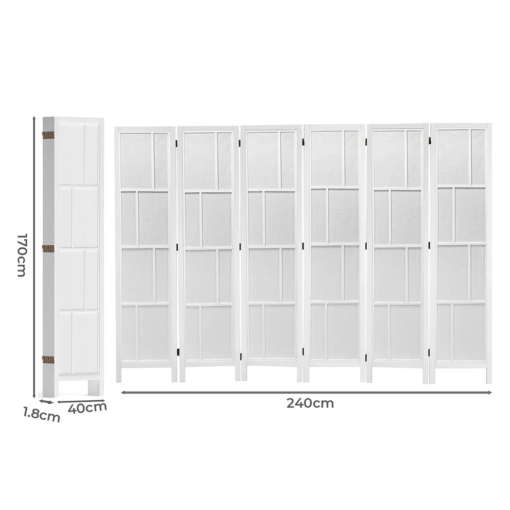 Levede 6 Panel Room Divider 170cm Freestanding Screen-2006733395211718658