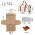 Slimbridge Garment Bags Hanging Suit Duffel Bag Beige-1894516795239436290