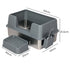 Pawz Stainless Steel Cat Litter Box Large Semi-Enclosed Easy Cleaning Pet Toilet-2050056767278288898