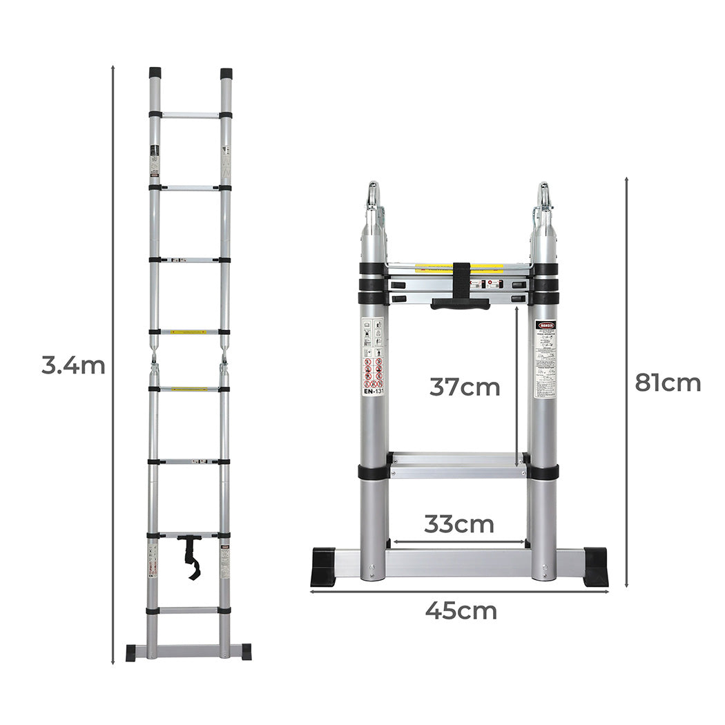 Traderight Folding Multi Purpose Ladder 8 Step-1894516764314832898