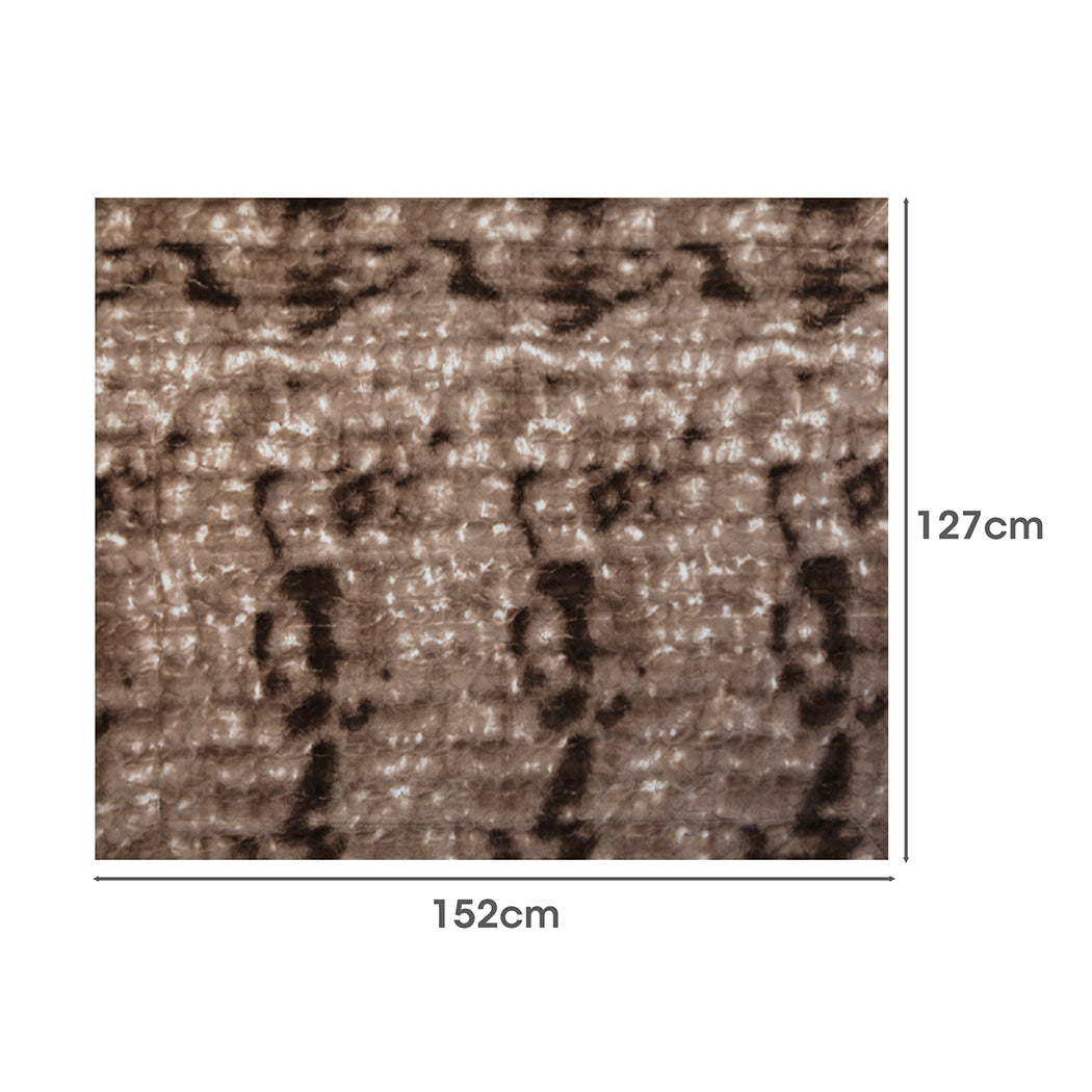 Dreamz Luxury Tie-dyed Blanket Brown 127cm x 152cm-1894516718433341442
