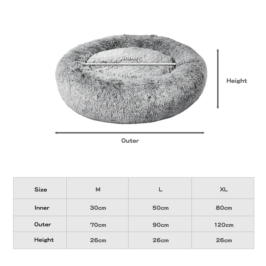 PaWz Pet Bed Memory Foam Dog Donut Charcoal Large-2018816840372981762