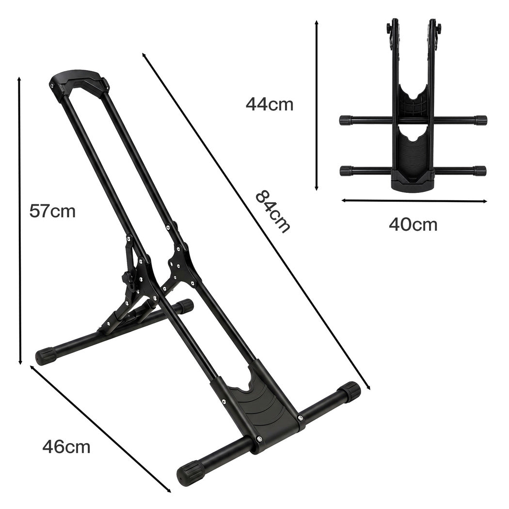 Monvelo Bike Stand Floor Storage Rack Foldable Carbon Steel for 16-29 Inch Black-2109799599093518338