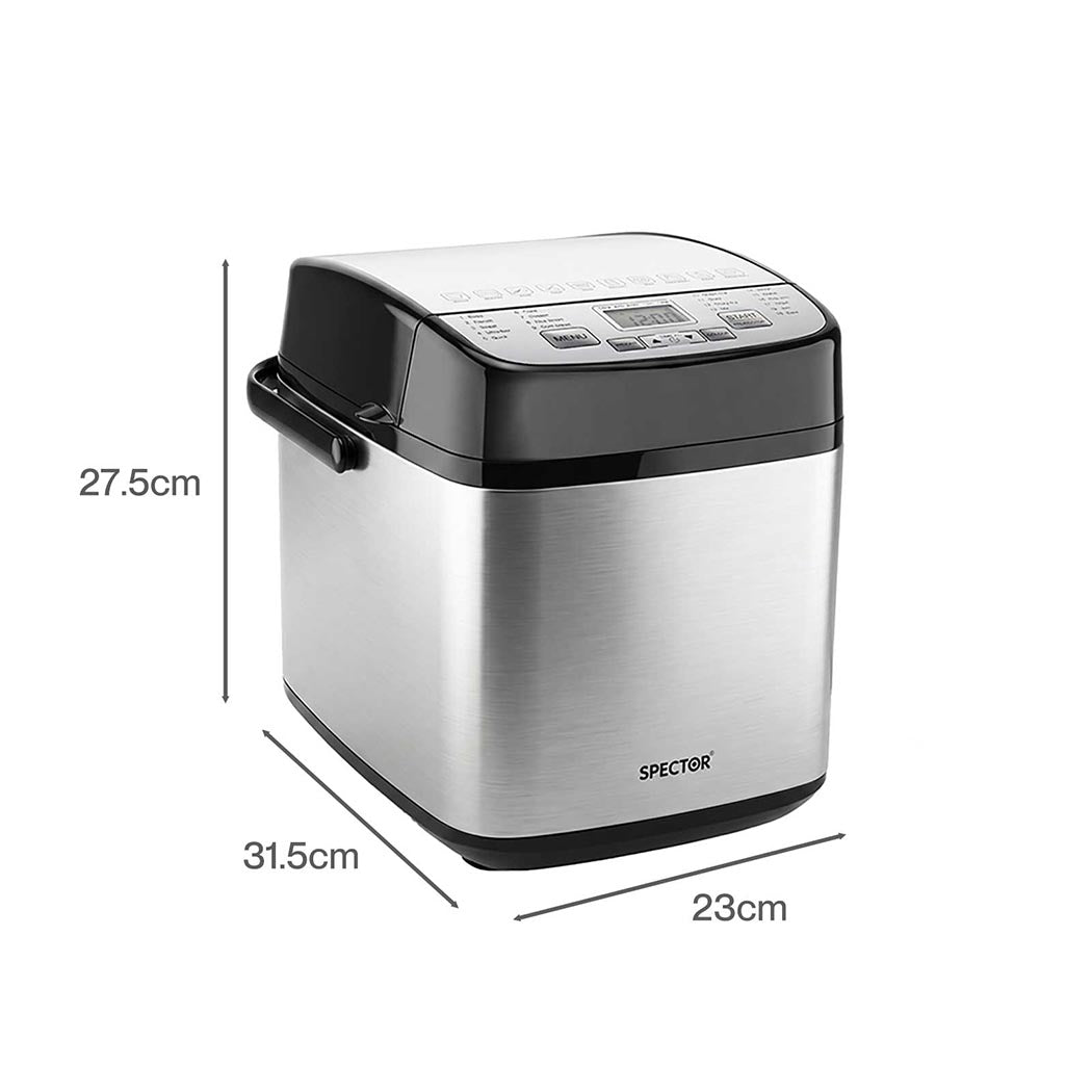 Spector Automatic Bread Machine 19-in-1 1.5Lb 15H Timer Compact Home Baking-2109799588423208963